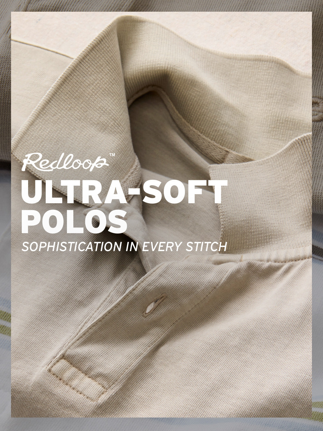 Men's Redloop Solid Ultra Soft Polo T-shirt