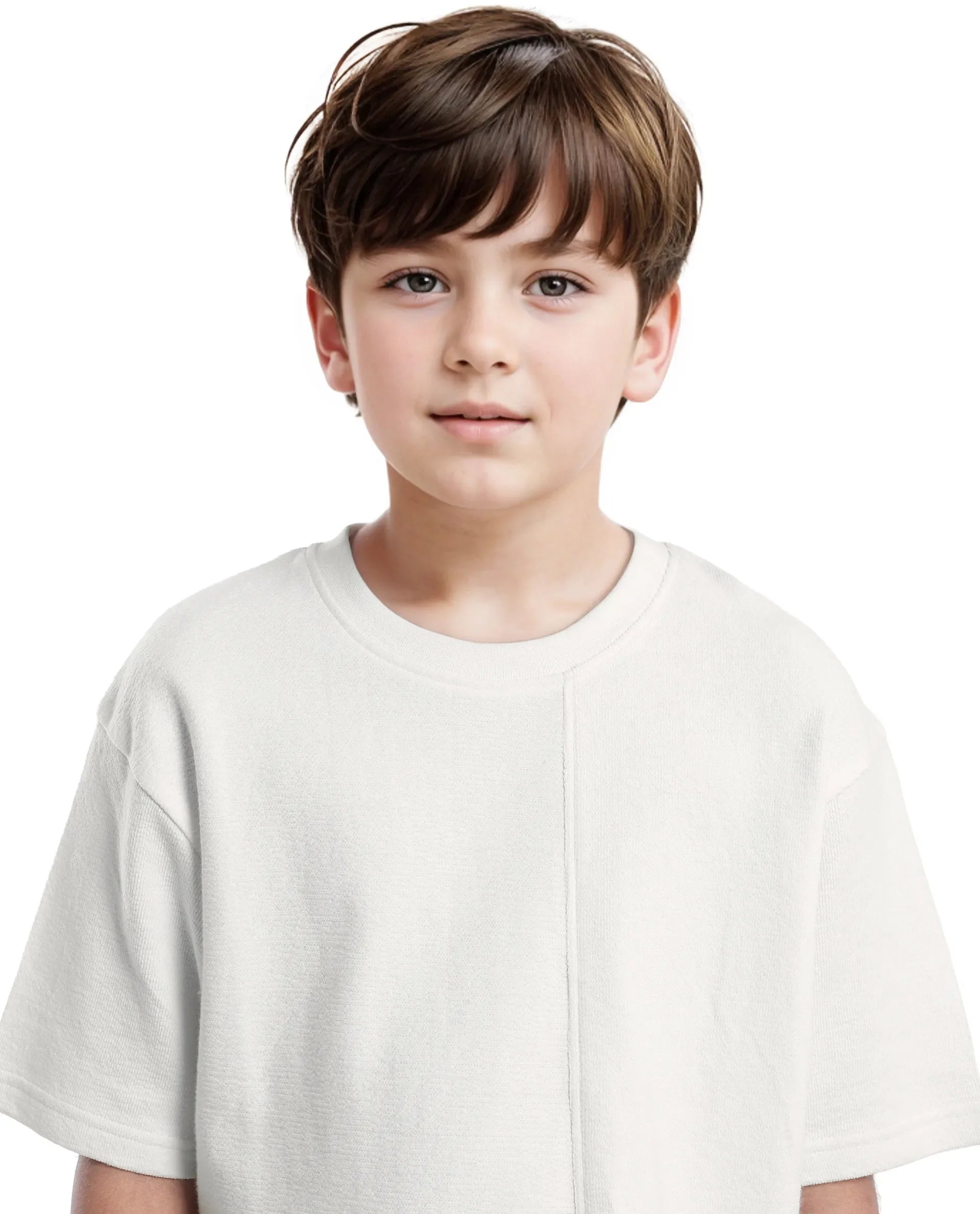 Rare Ones Kids Perg-T White Cotton Short Sleeve Crew Neck Printed T-Shirt