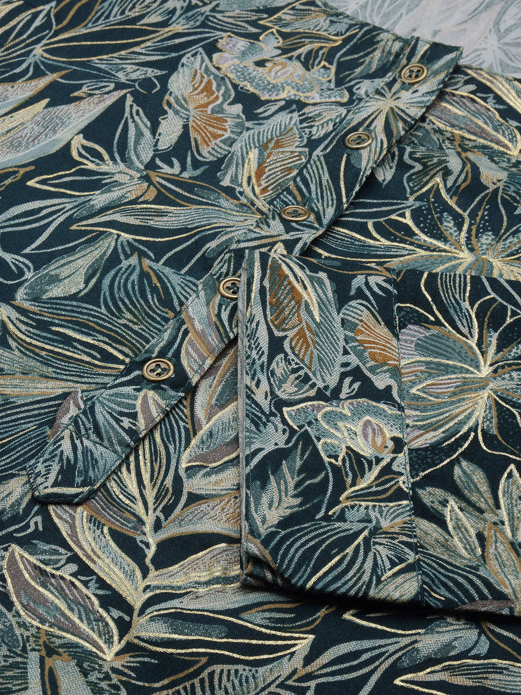 Women's Green Floral Straight Kurta