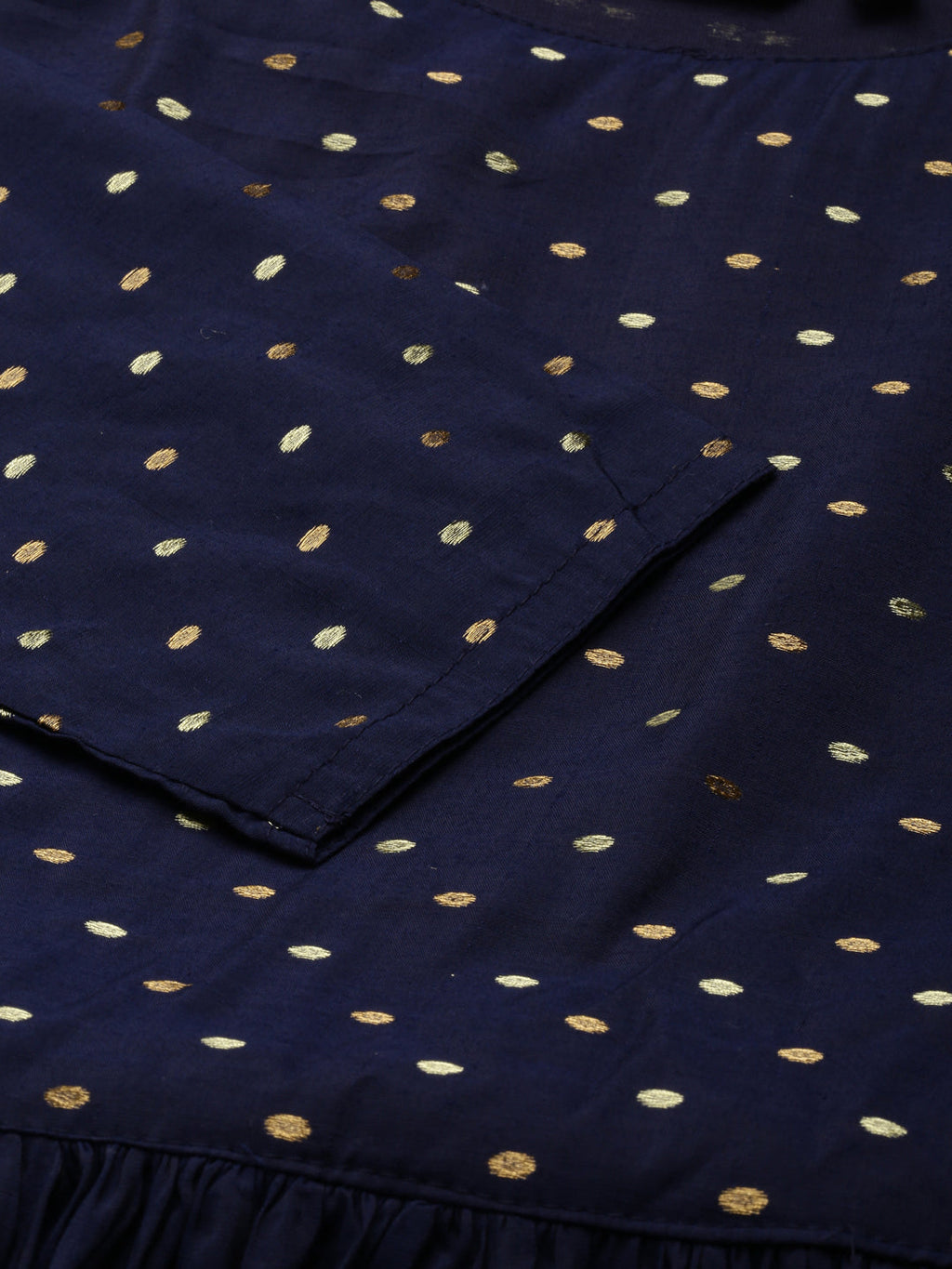 Women's Navy Blue Solid Anarkali Kurta