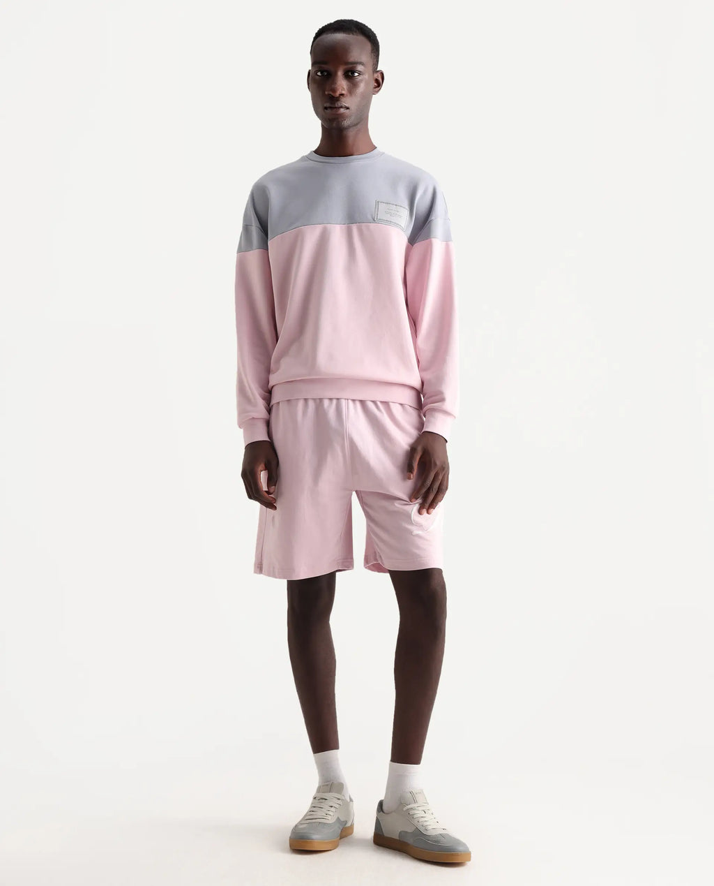 Rare Rabbit Men's Ranot Pink Cotton Graphic Print Oversized Fit Shorts