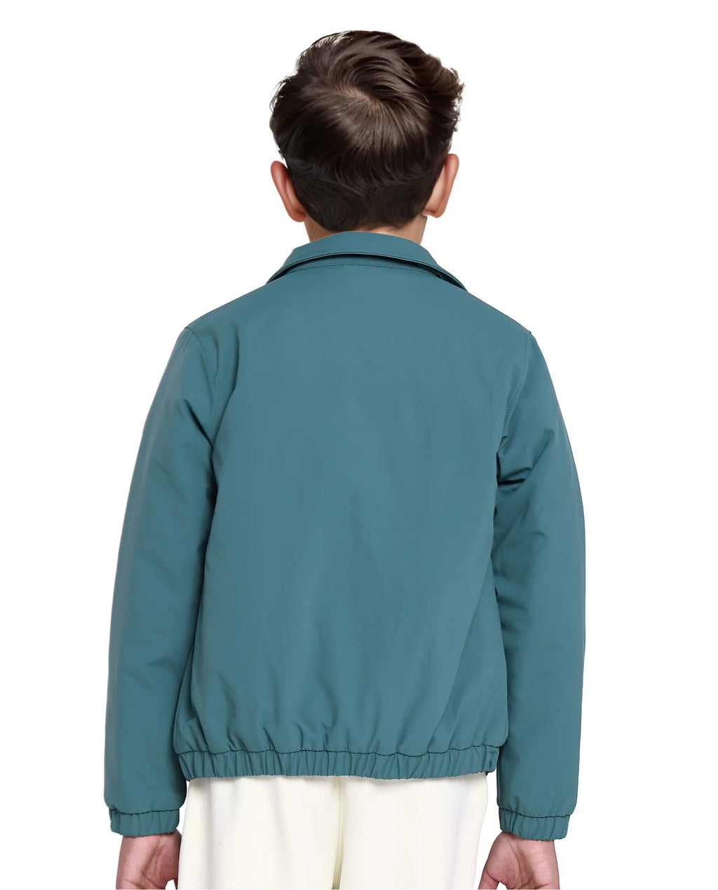 Rare Ones Kids Roston Green Polyester Full Sleeve Solid Jacket