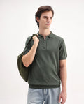 Rare Rabbit Men's Ryd Pastel Cotton Plain Regular Fit Half Sleeve Polo