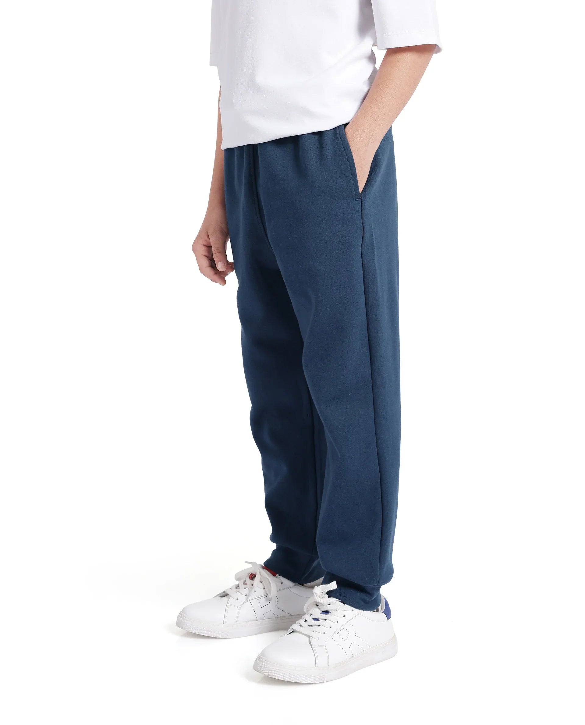 Rare Ones Kids Sero Dark Teal Cotton Poly Drawstring Printed Trackpant