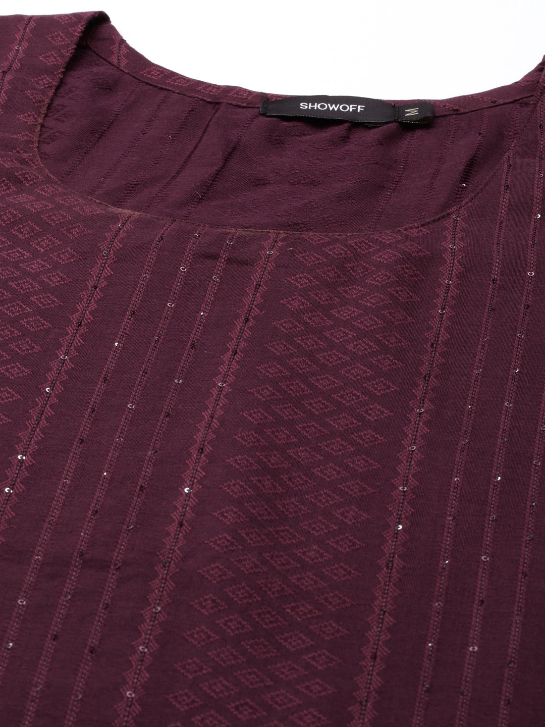 Women's Purple Solid Straight Kurta