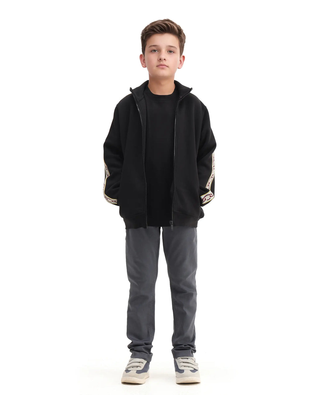 Rare Ones Kids Sugar Black Cotton Blend Solid Regular Fit Sweatshirt