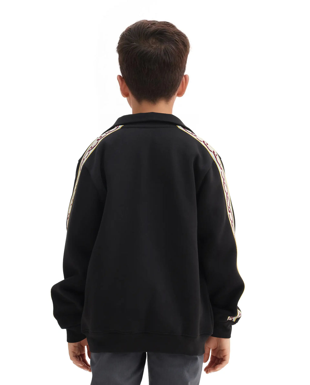 Rare Ones Kids Sugar Black Cotton Blend Solid Regular Fit Sweatshirt