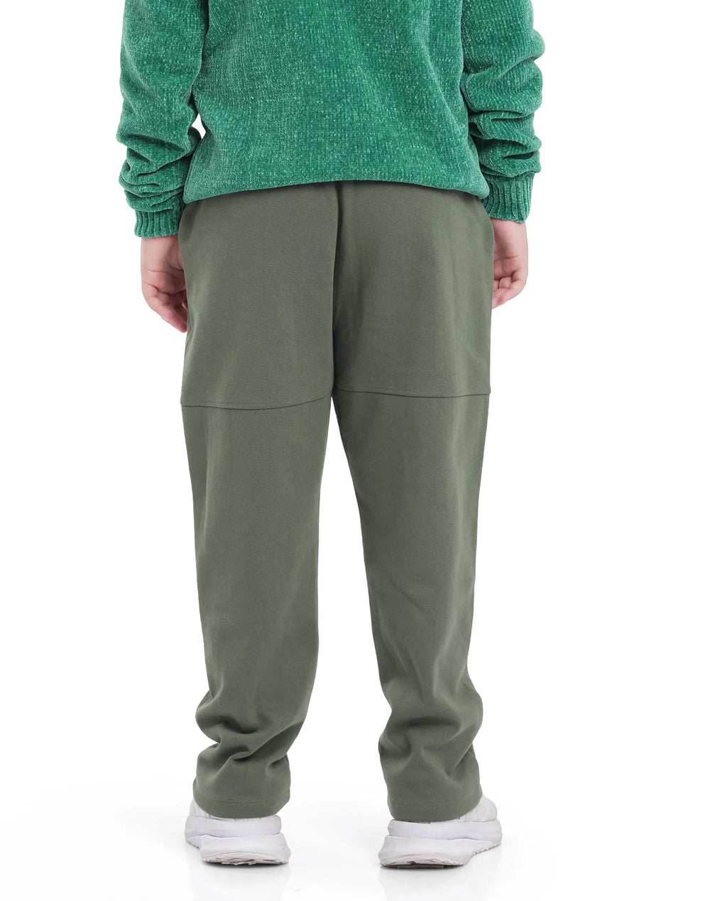 Rare Ones Kids Tami Green Cotton Poly Regular Fit Multipocket Solid Trackpant