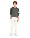 Rare Ones Kids Tami Light Yellow Cotton Poly Regular Fit Multipocket Solid Trackpant
