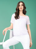 Women's Lavender Print Top