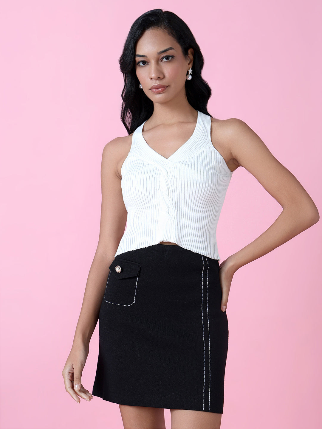 Women's White Crochet Top