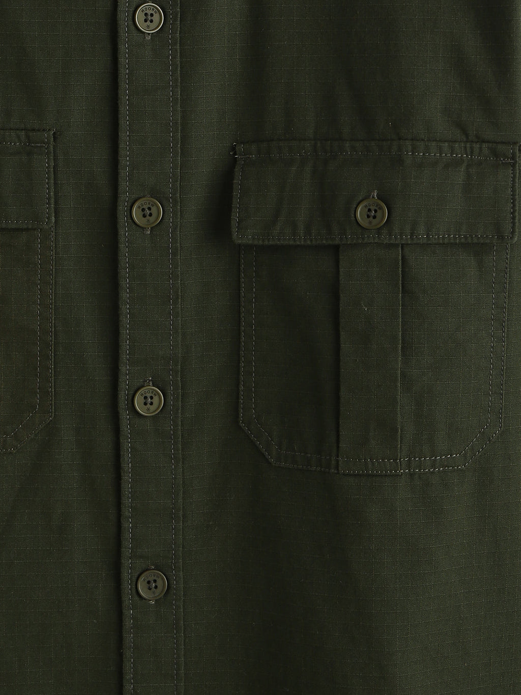 Double Pocket Oversized Shirt | Olive