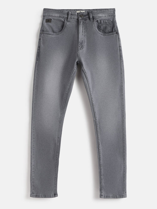 Light Fade Slim Tapered Jeans | Grey