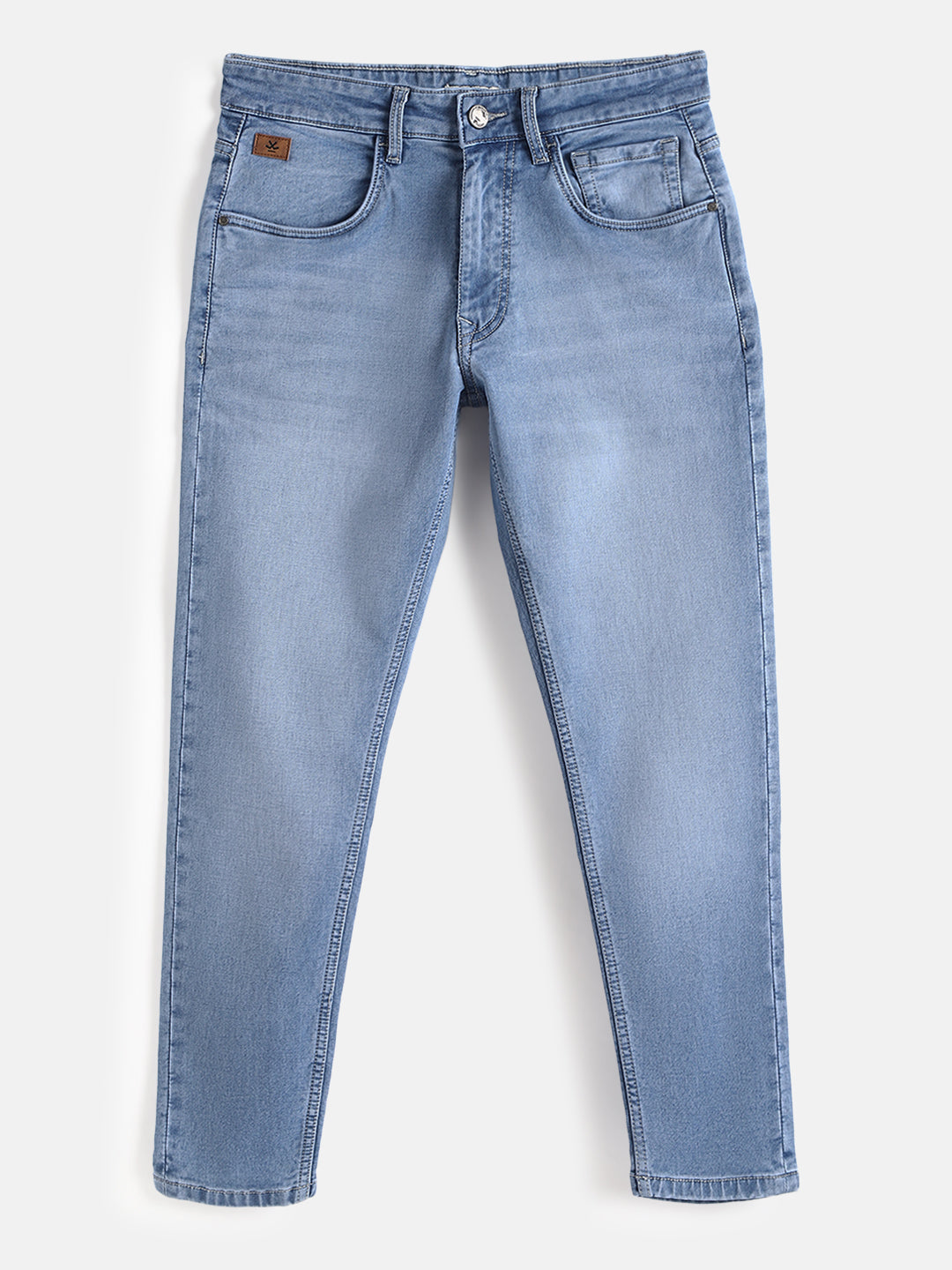 Faded Slim Tapered Jeans | Light Blue
