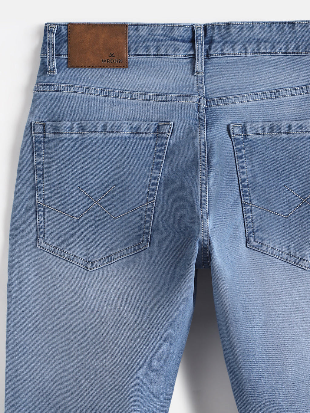 Faded Slim Tapered Jeans | Light Blue