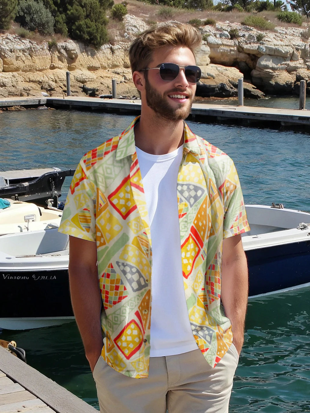 AOP Fluid Light Weight Viscose Shirt  | Multicolor