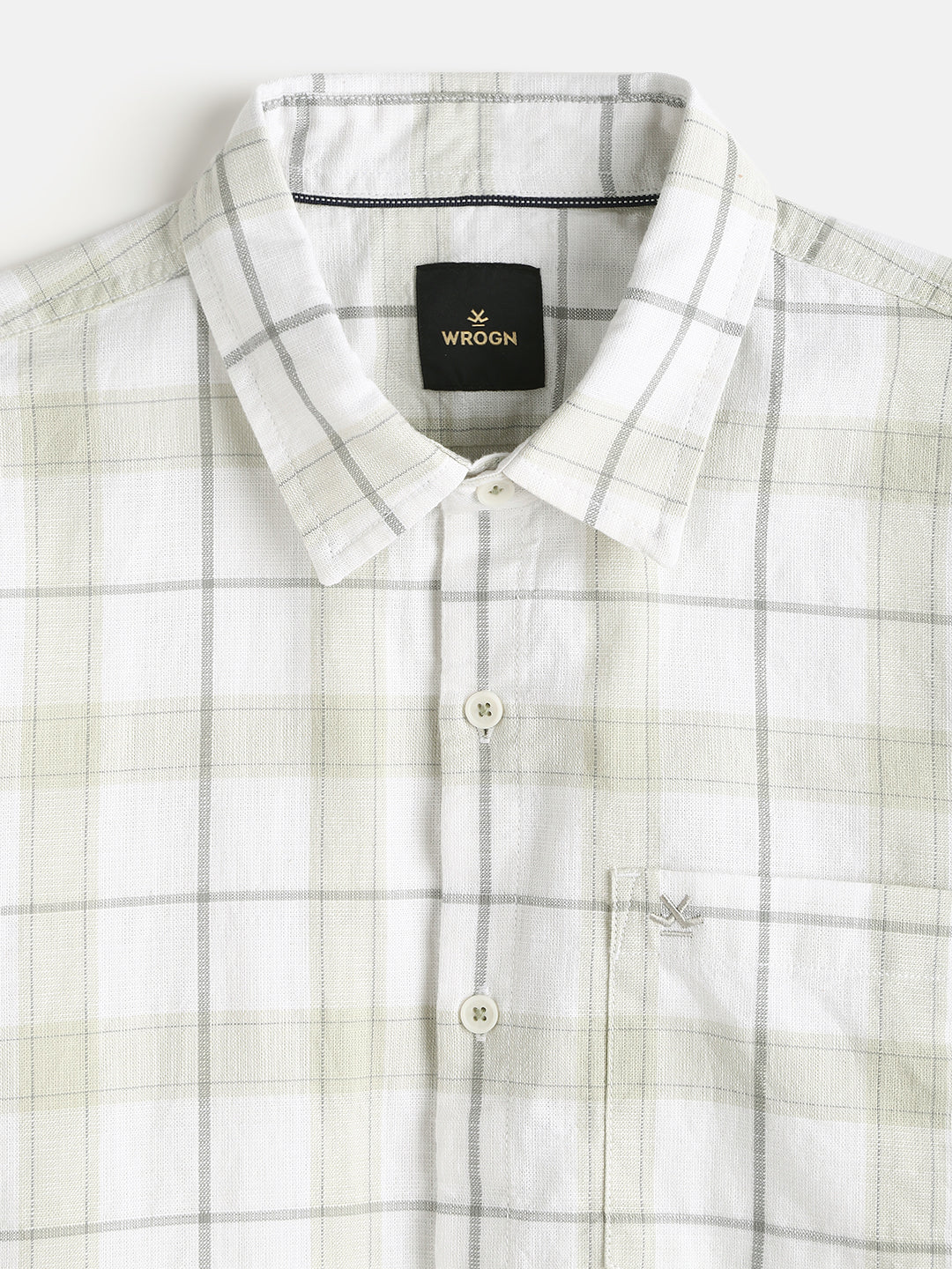 Textured Cotton Slub Shirt | Green