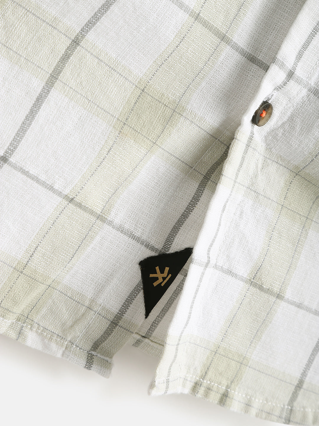 Textured Cotton Slub Shirt | Green