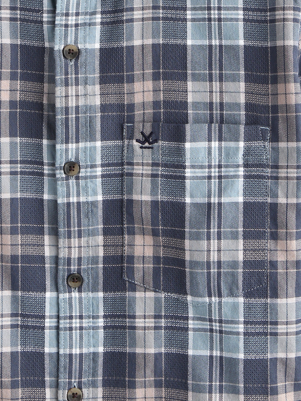 Textured Checks Dobby Shirt | Blue