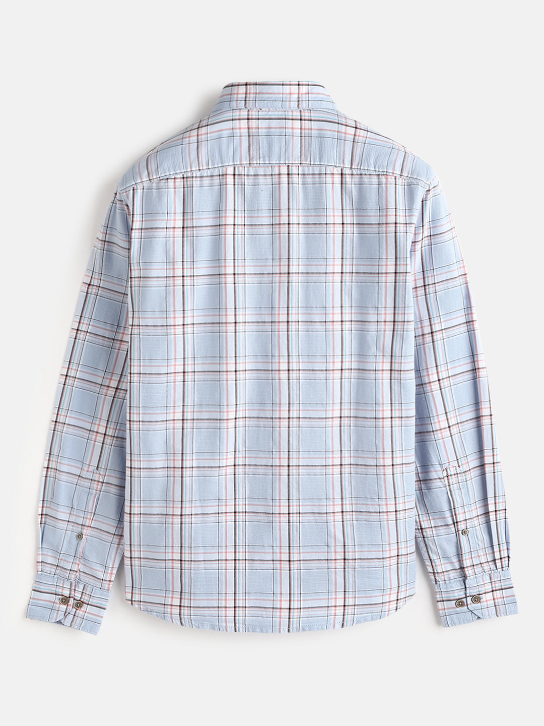 Textured Checks Dobby Shirt | Light Blue