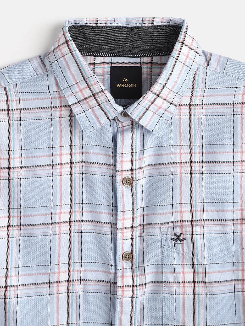 Textured Checks Dobby Shirt | Light Blue