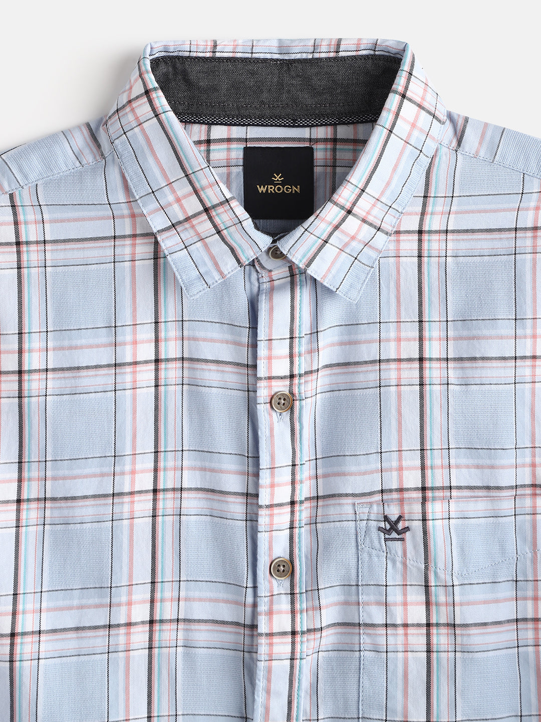 Textured Checks Dobby Shirt | Light Blue