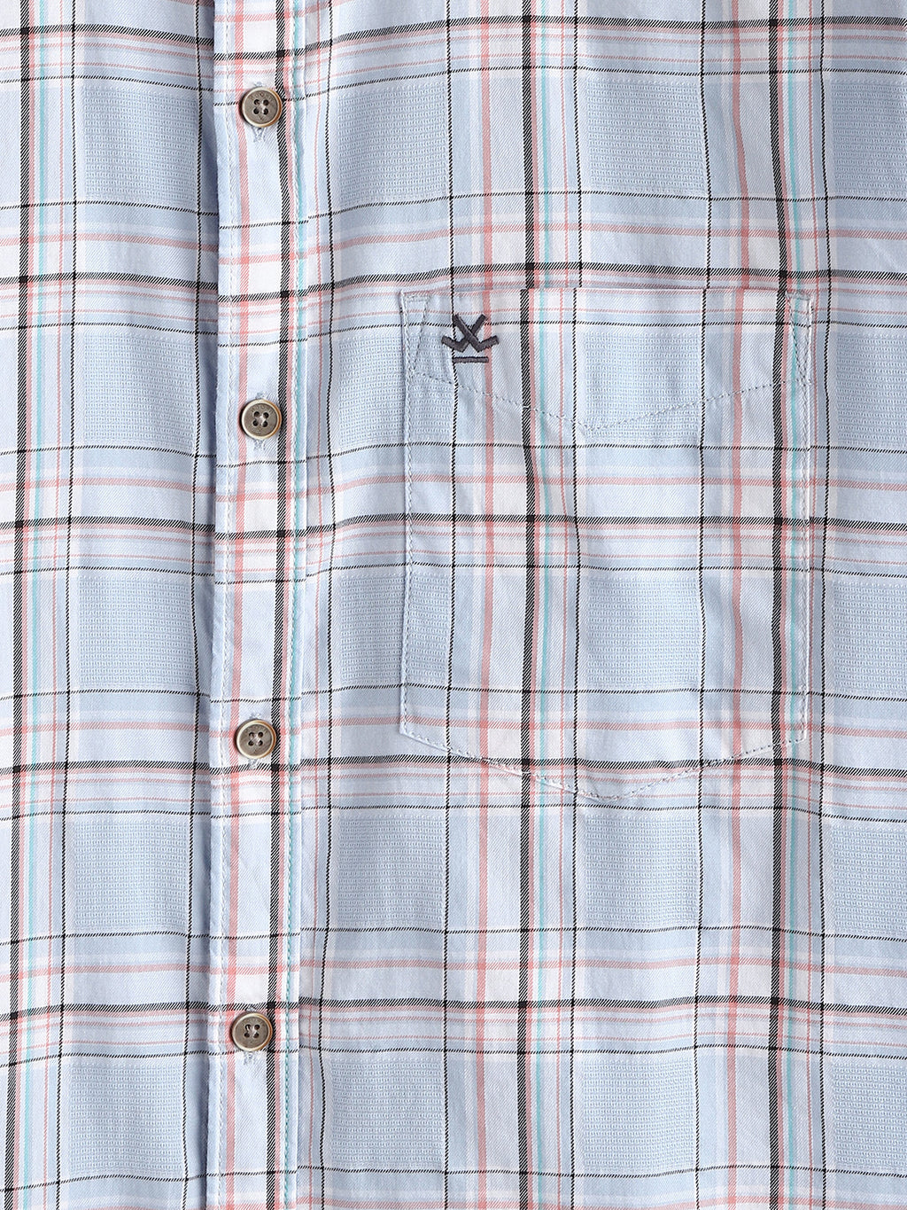 Textured Checks Dobby Shirt | Light Blue