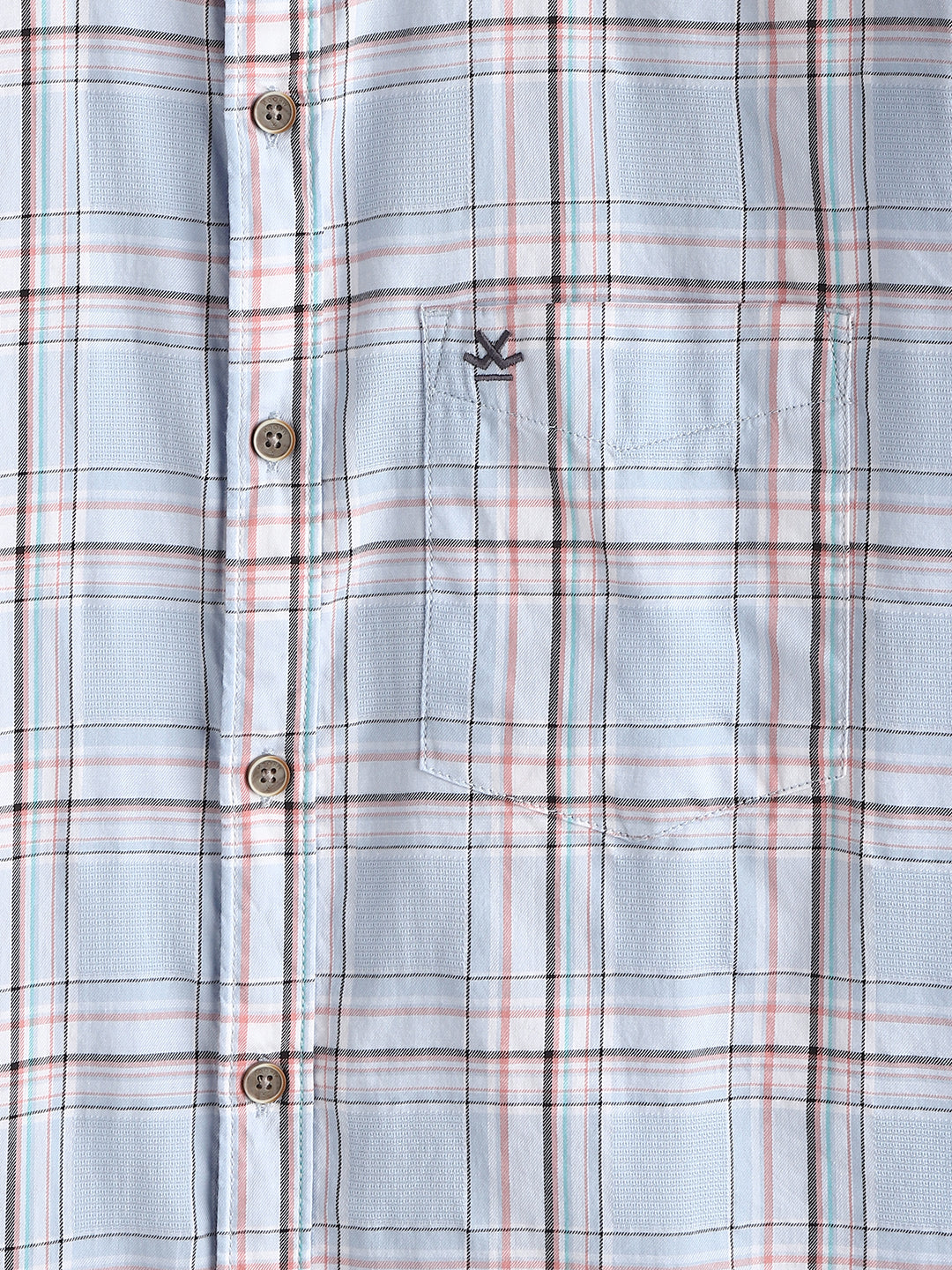 Textured Checks Dobby Shirt | Light Blue