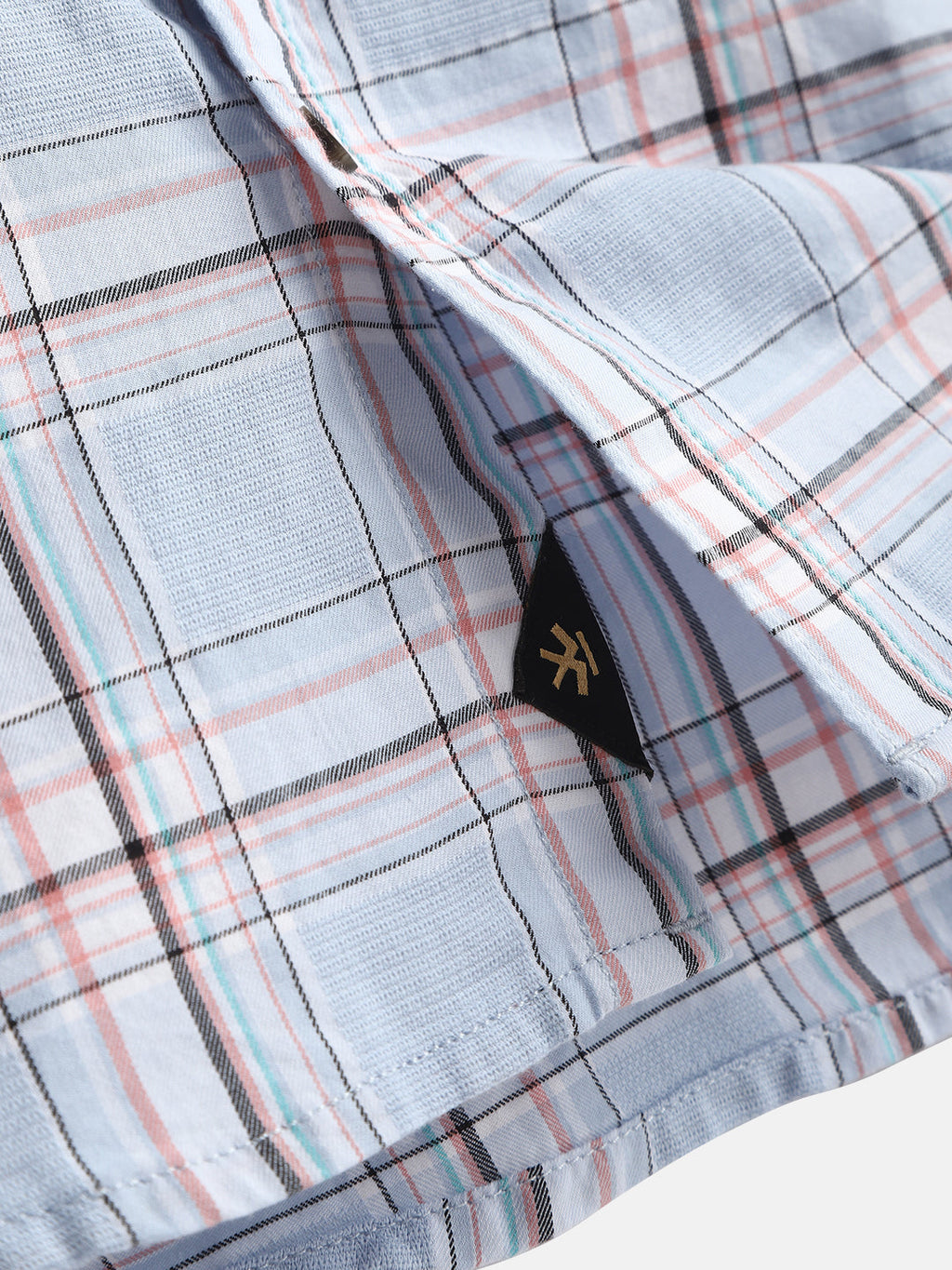Textured Checks Dobby Shirt | Light Blue