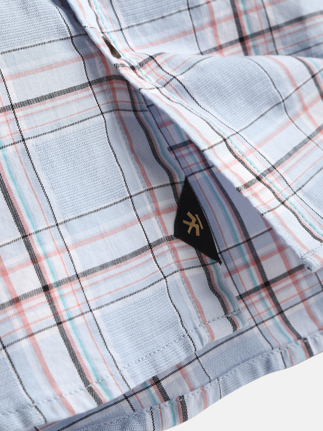 Textured Checks Dobby Shirt | Light Blue