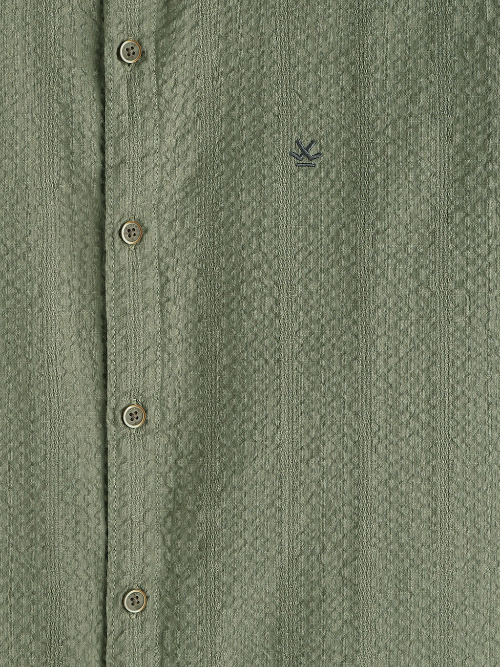 Textured Short Sleeve Shirt | Olive