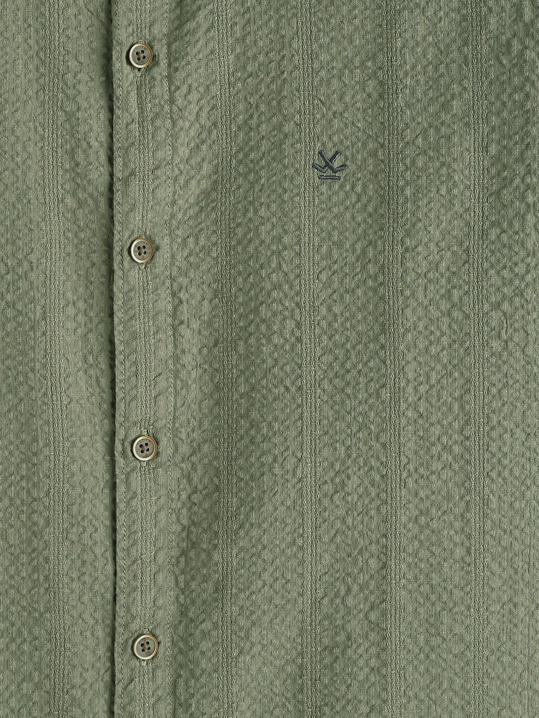 Textured Short Sleeve Shirt | Olive