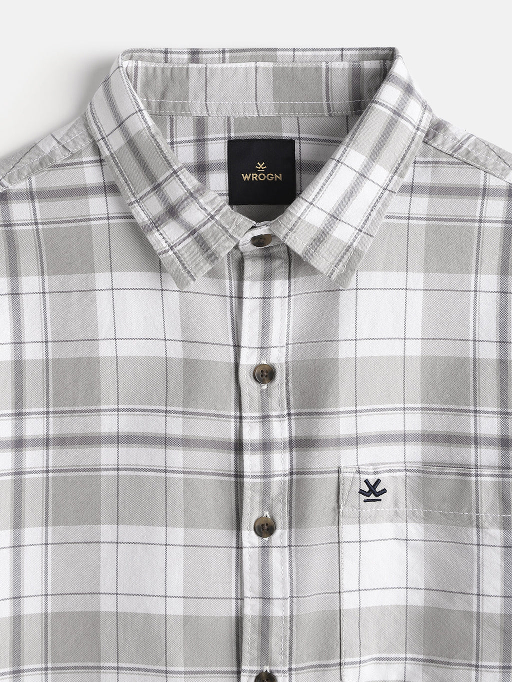 Checked Comfort Fit Shirt | Grey