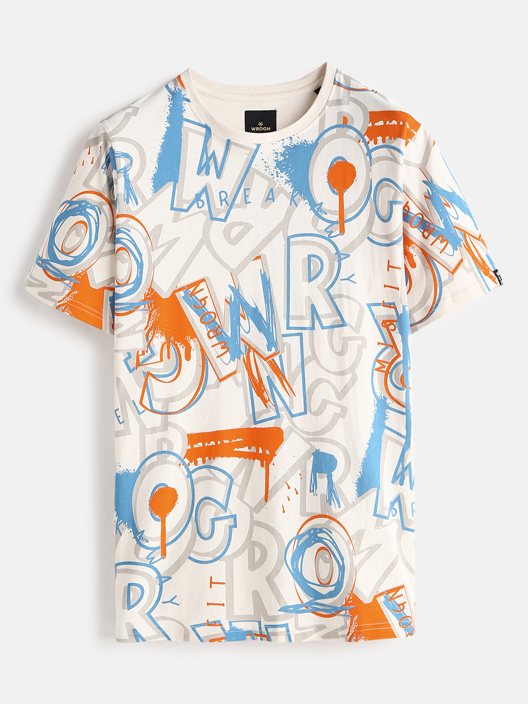 AOP Graffiti Slim Fit T-Shirt | Off White