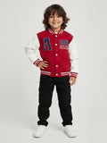 HOP Kids Red Text-Detail Jacket with a Hood