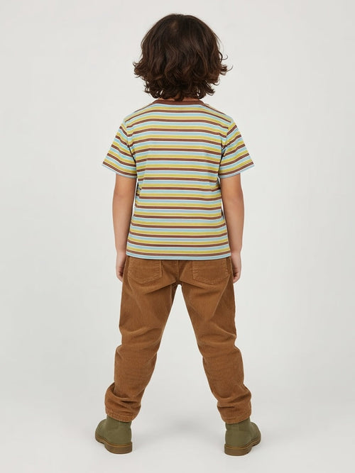 HOP Kids Multicolour Striped Cotton T-Shirt