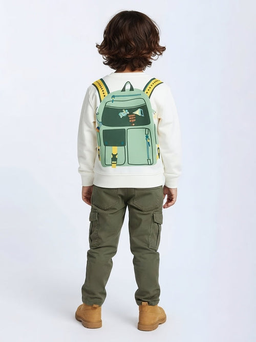 HOP Kids Off-White Printed Cotton-Blend Sweatshirt