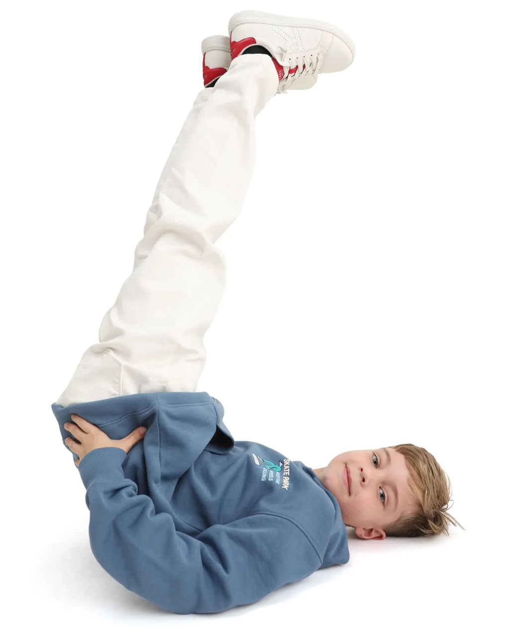 Rare Ones Kids Zaid Dusky Blue Cotton Hd Print Oversized Sweatshirt