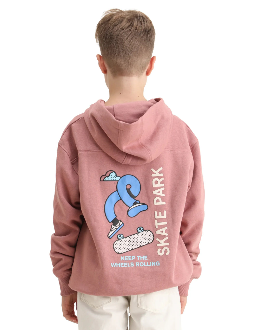 Rare Ones Kids Zaid Dusky Pink Cotton Hd Print Oversized Sweatshirt