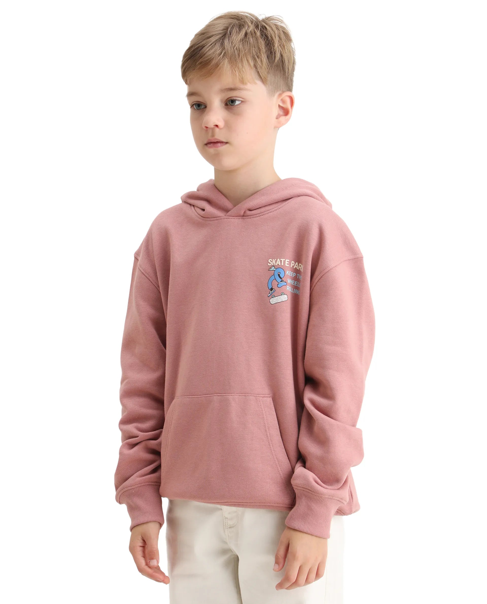 Rare Ones Kids Zaid Dusky Pink Cotton Hd Print Oversized Sweatshirt