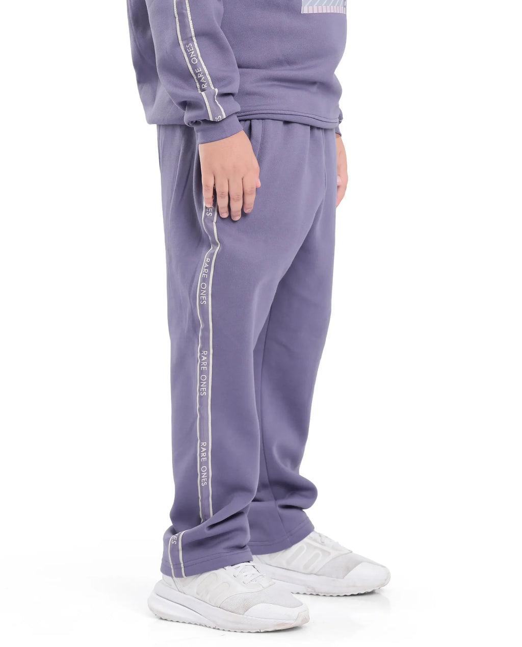 Rare Ones Kids Zeto Light Purple Cotton Poly Applique Drawstring Closure Trackpant