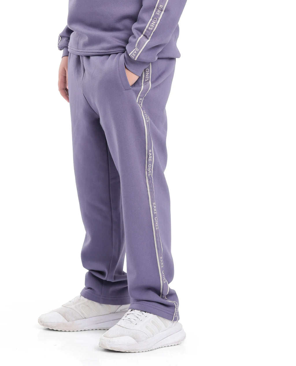 Rare Ones Kids Zeto Light Purple Cotton Poly Applique Drawstring Closure Trackpant