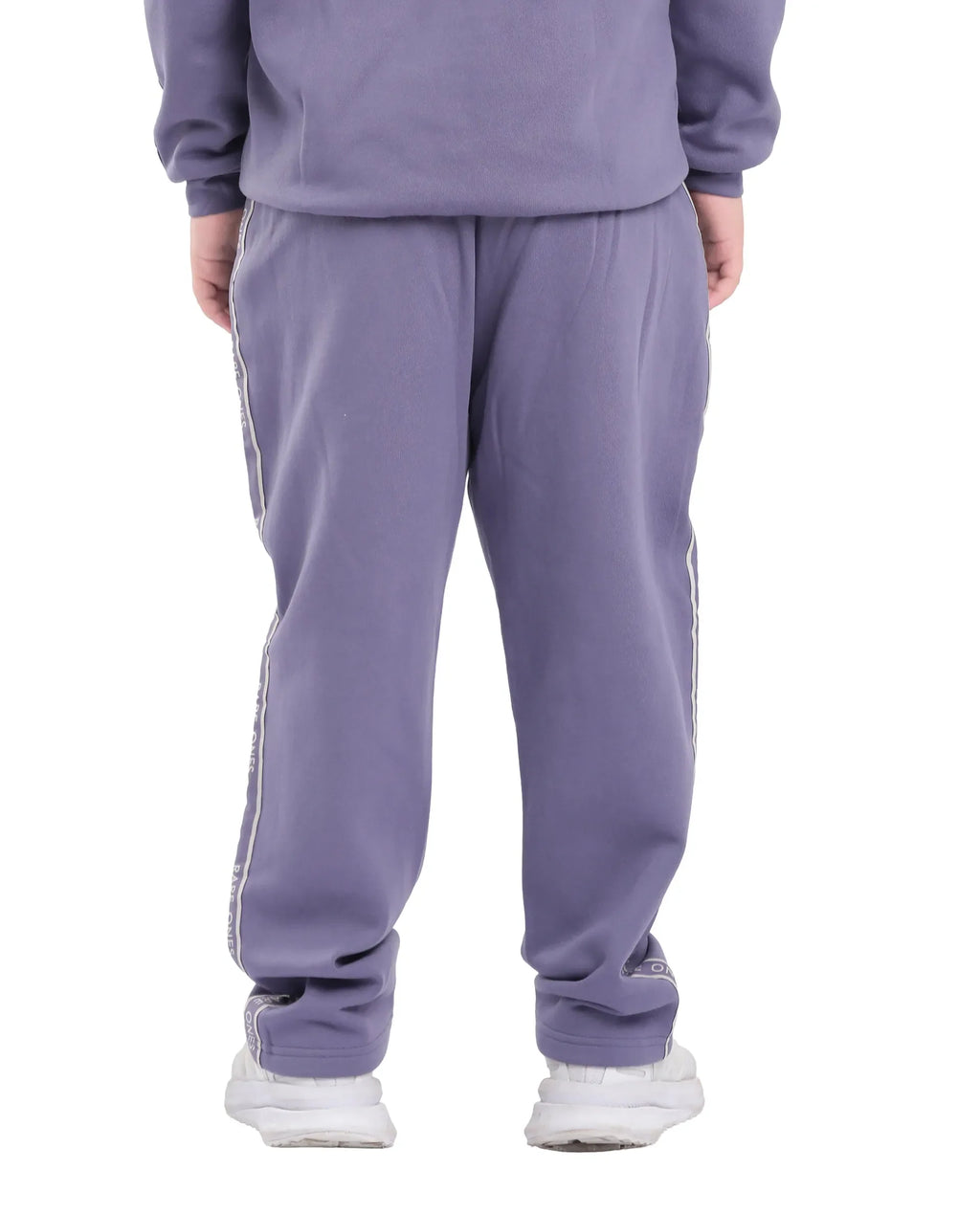 Rare Ones Kids Zeto Light Purple Cotton Poly Applique Drawstring Closure Trackpant