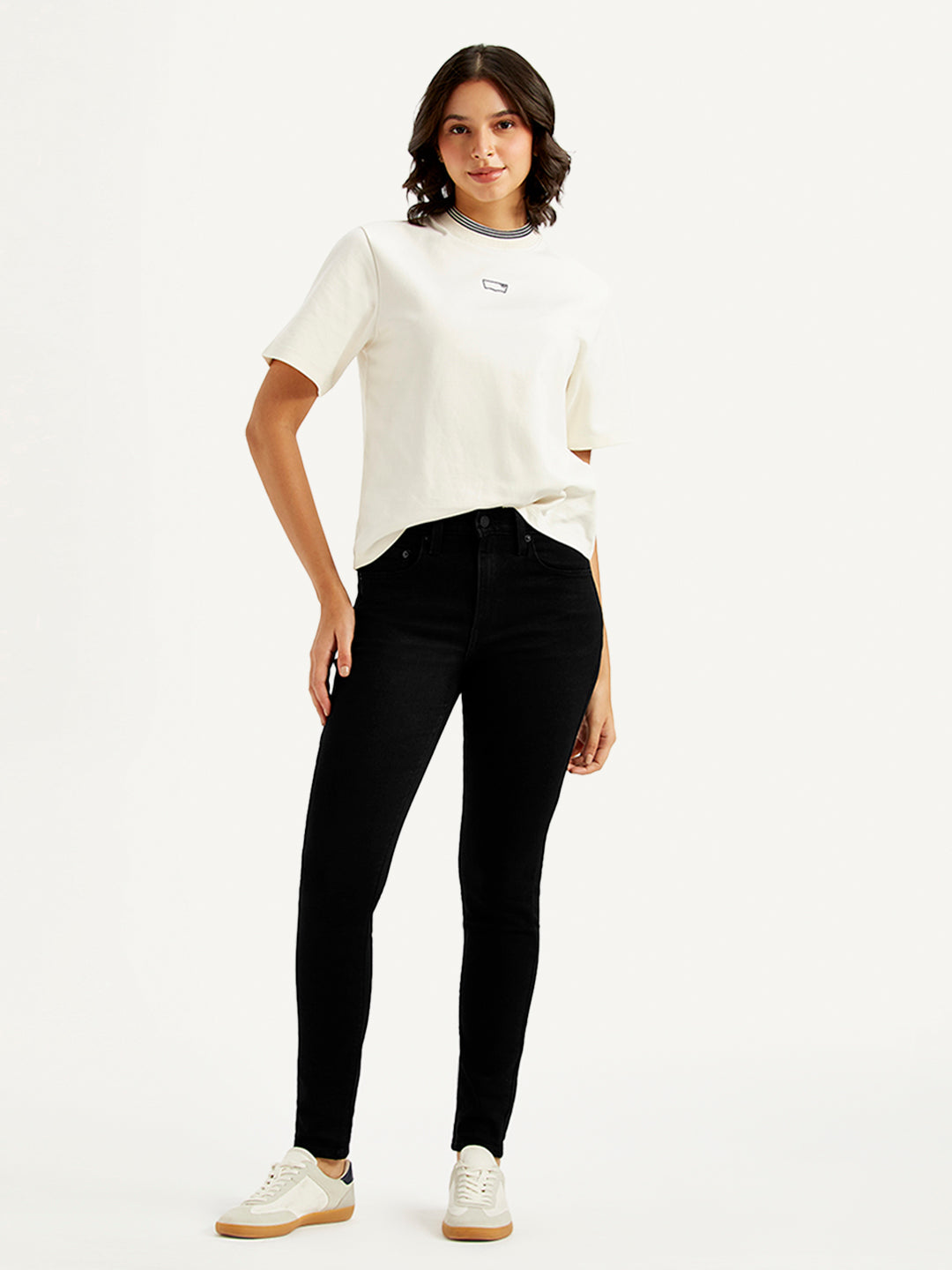 Women's 721 Black Skinny Fit High Rise Jeans