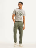 Men's Olive Relaxed Fit Cargo Trousers