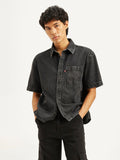 Men's Solid Relaxed Fit Denim Overshirt