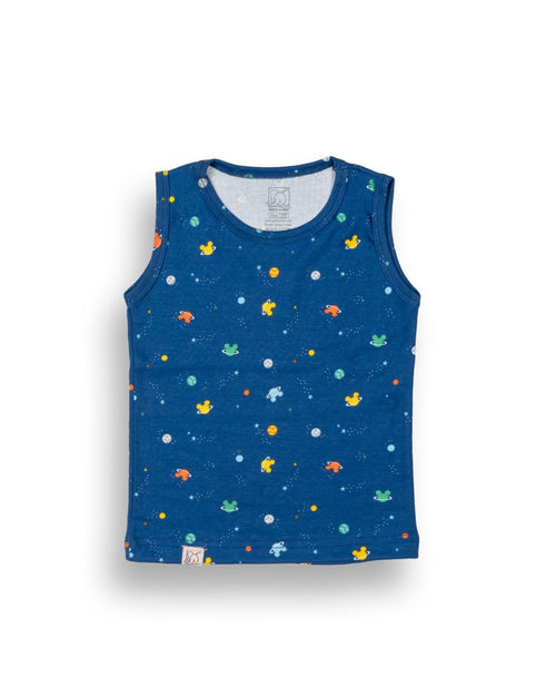 Galaxy Printed Blue Kids Clothing Set