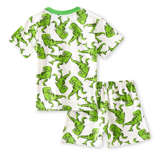 Green T-rex Printed Kids Co-Ord Set