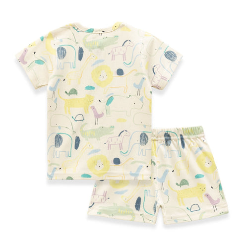 Jungle Animals Printed Baby Clothing Set