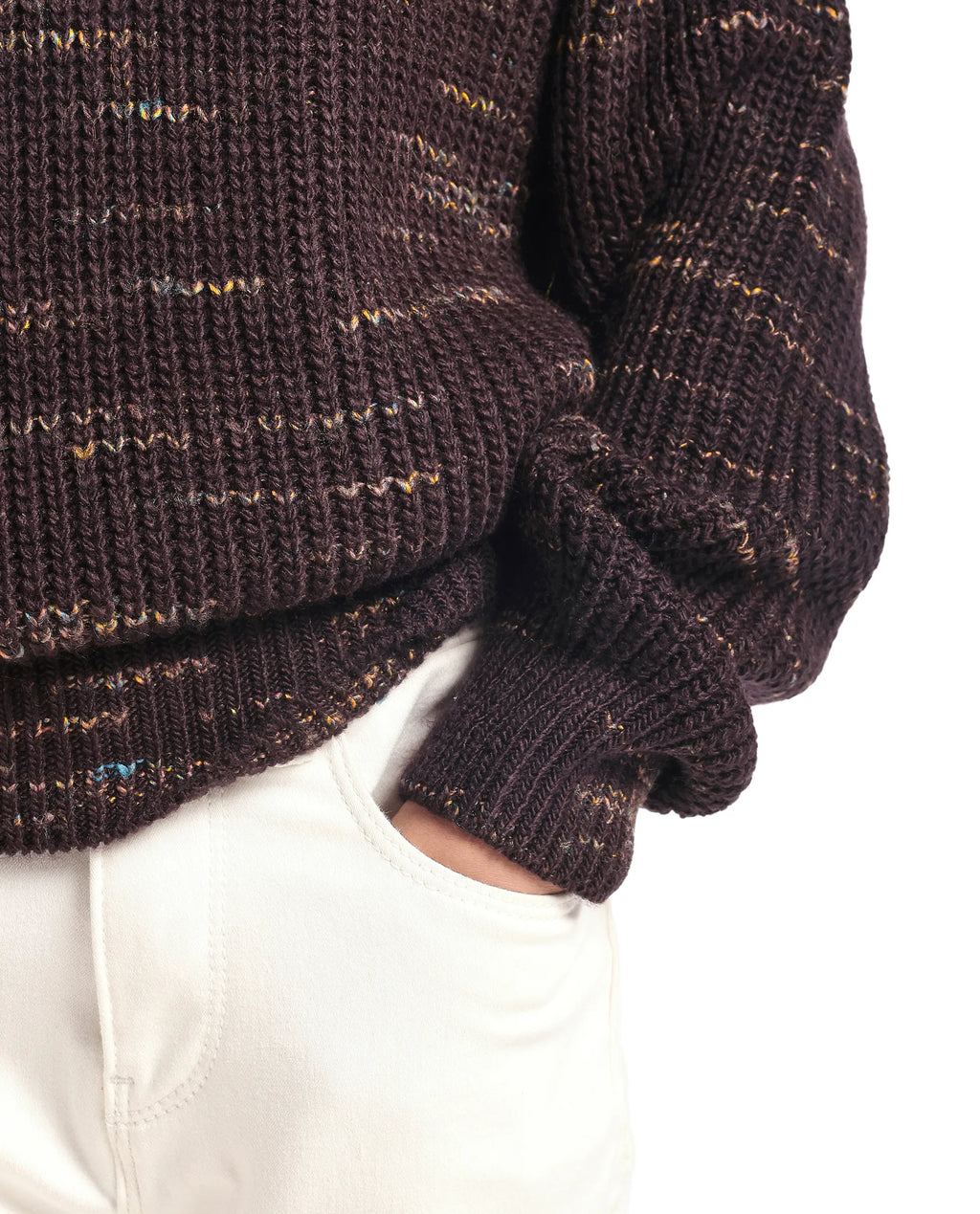 Rare Ones Kids Malto Brown Acrylic Solid Slip-On Closure Relaxed Fit Sweater